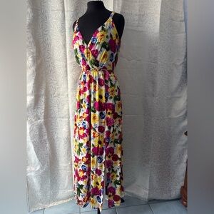 Boston Proper Multicolor Floral Maxi Dress